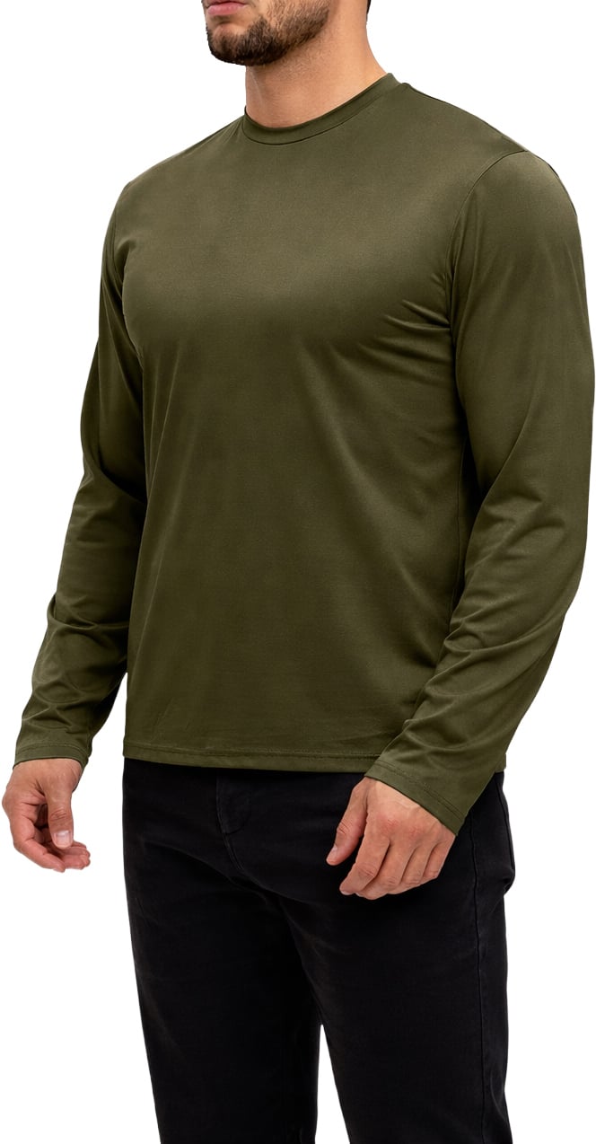 Richesse SHINY ESSENTIAL LONGSLEEVE MIDNIGHT OLIVE Groen