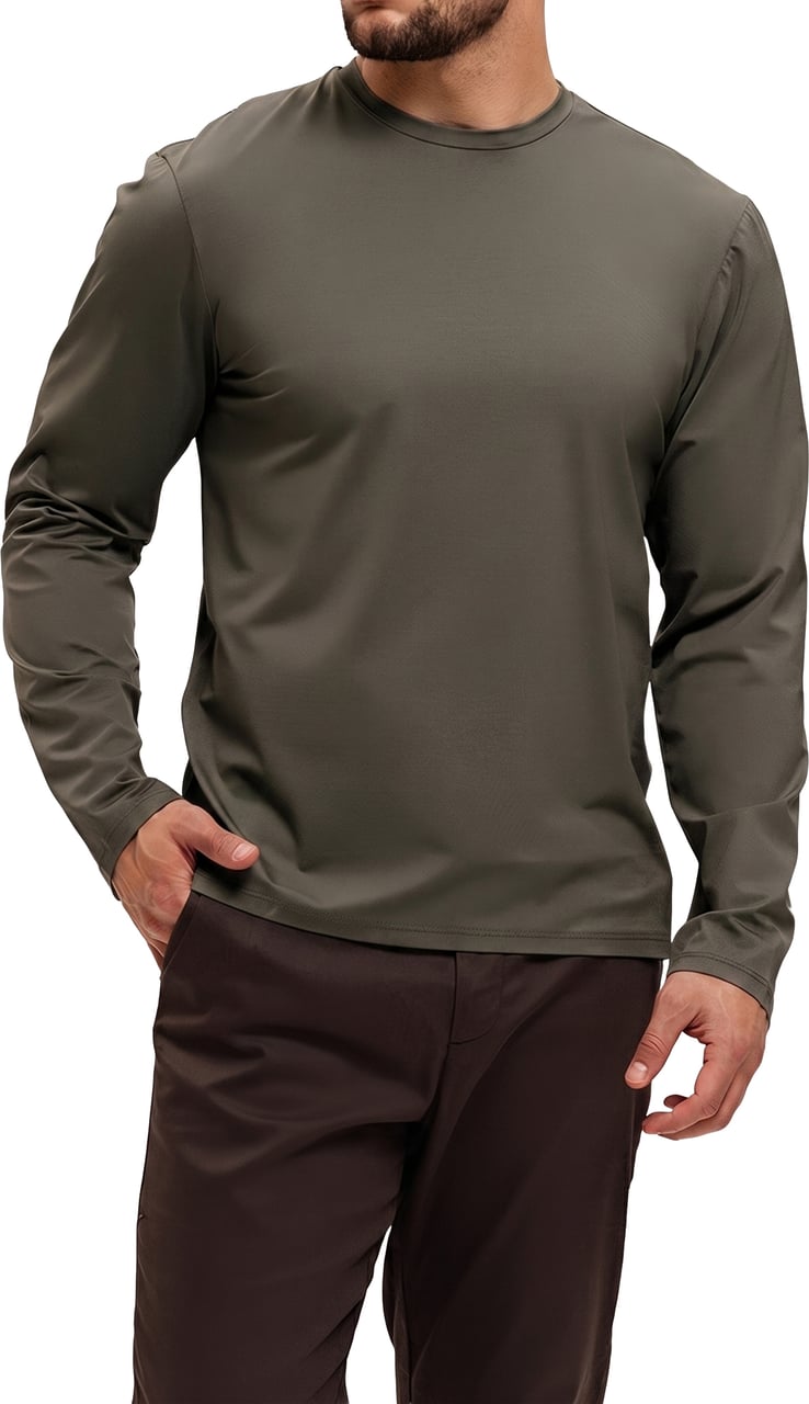 Richesse SHINY ESSENTIAL LONGSLEEVE MIDNIGHT OLIVE Groen