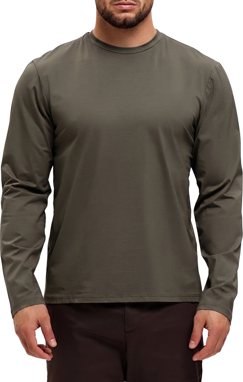 Richesse SHINY ESSENTIAL LONGSLEEVE MIDNIGHT OLIVE Groen
