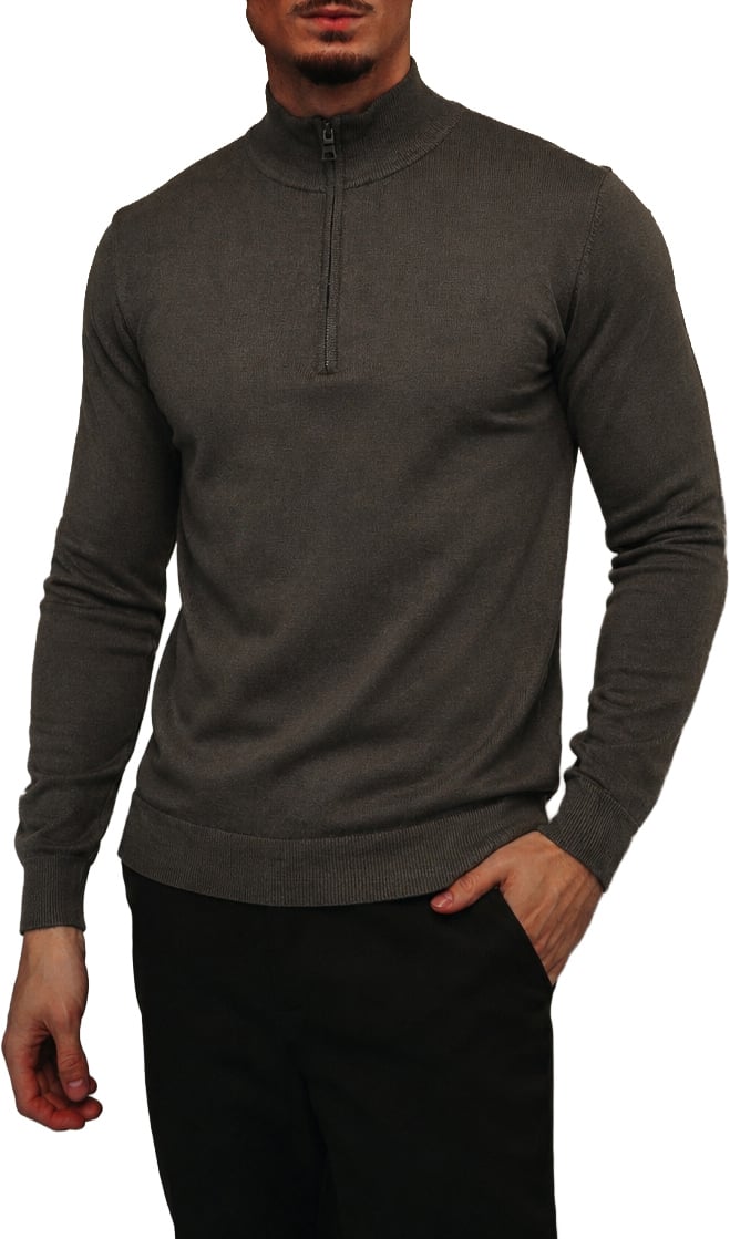 Richesse Knitted Zipper Green Groen