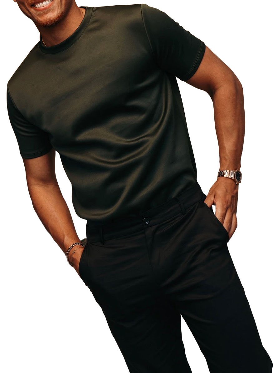Richesse GLOSS ESSENTIAL SHIRT MIDNIGHT OLIVE Groen