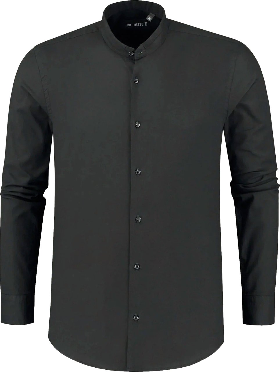 Richesse MANDARIN SHIRT BLACK Zwart