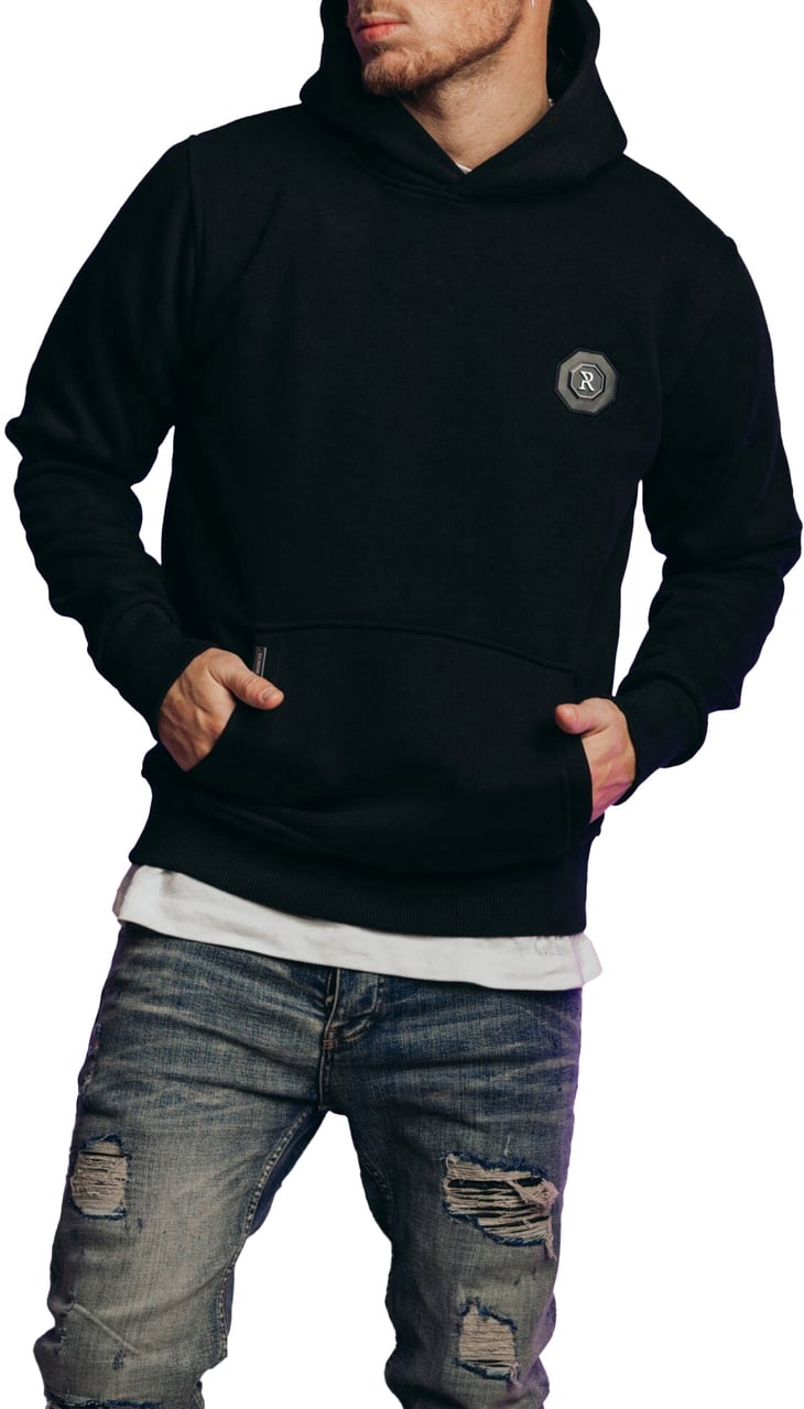 Richesse BADGE HOODIE ZWART Zwart
