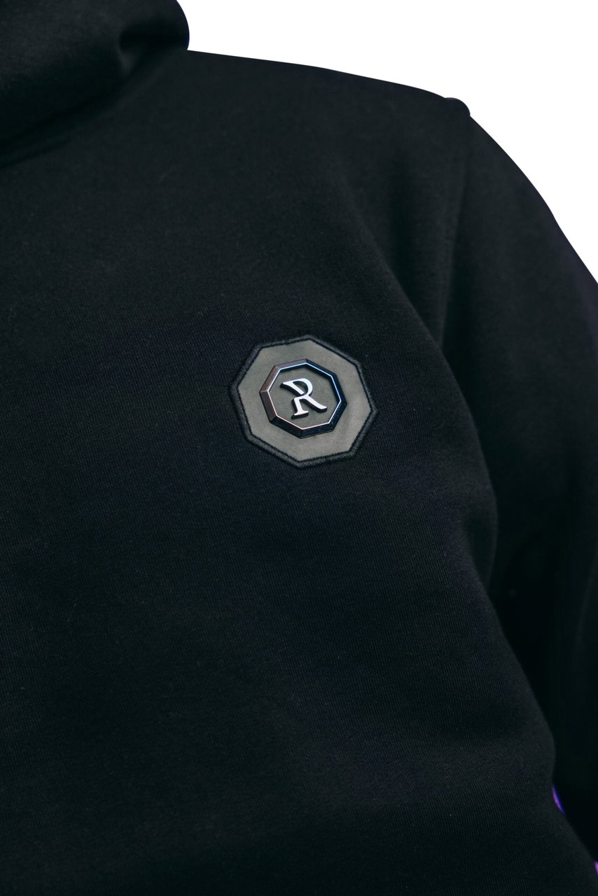 Richesse BADGE HOODIE ZWART Zwart
