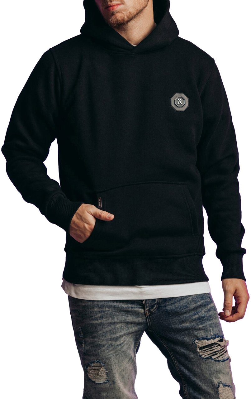Richesse BADGE HOODIE ZWART Zwart