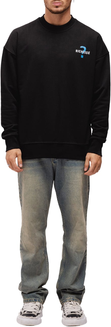Richesse FEEL SWEATER BLACK Zwart