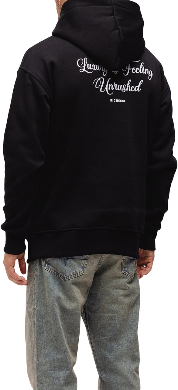 Richesse UNRUSHED HOODIE BLACK Zwart