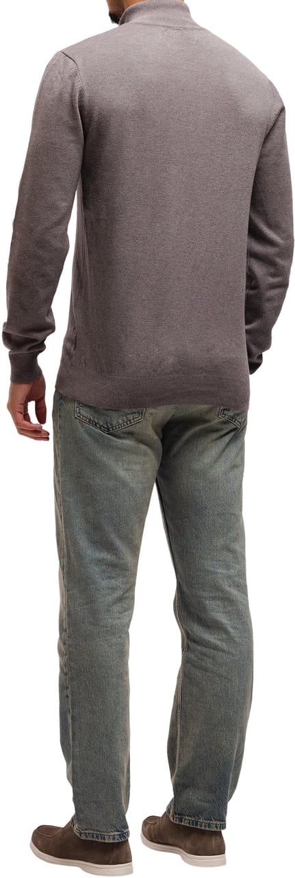 Richesse Knitted Zipper Taupe Taupe