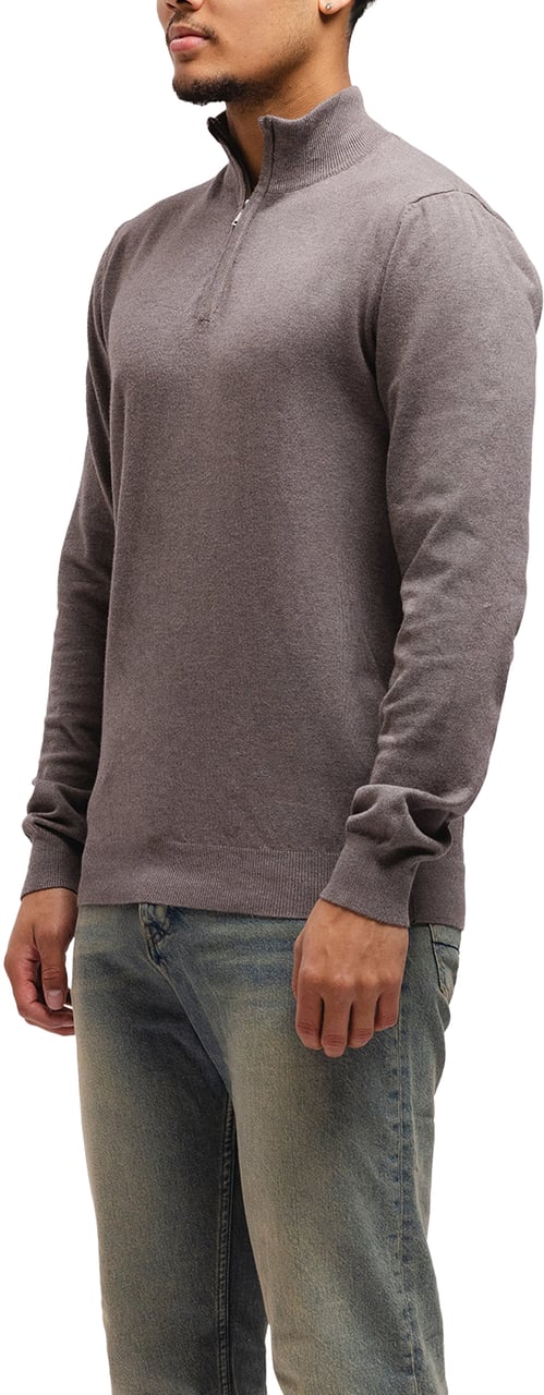 Richesse Knitted Zipper Taupe Taupe