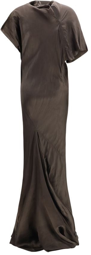 Rick Owens Brown Copper Long Dress Bruin