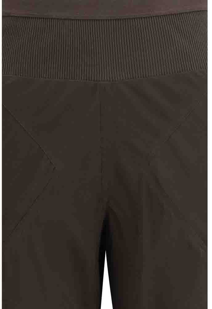 Rick Owens Brown Silk Casual Pants Bruin