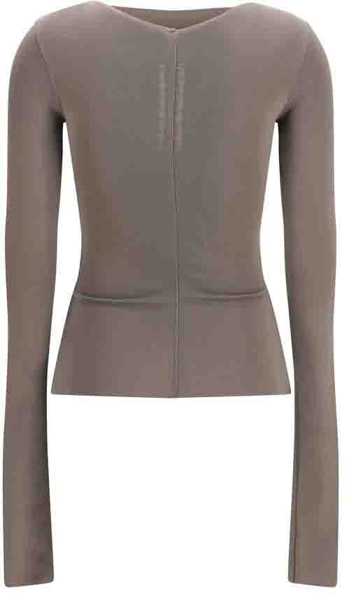 Rick Owens Gray Viscose Shirt Grijs