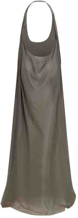 Rick Owens Gray Silk Casual Dress Grijs