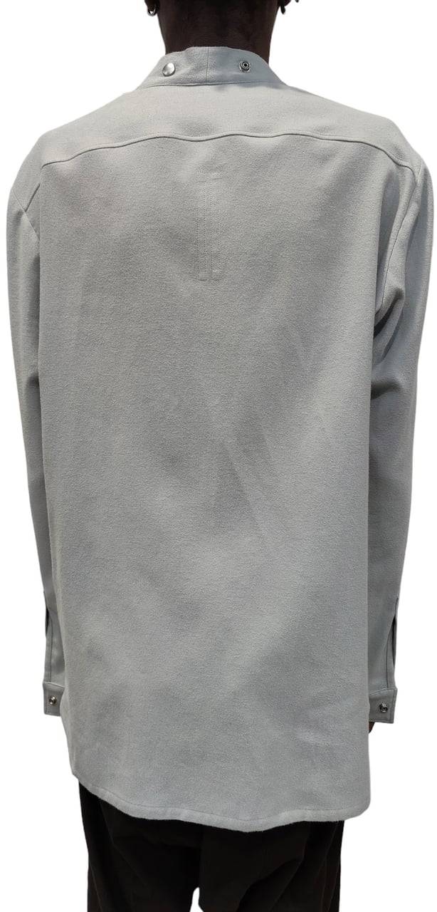 Rick Owens Chemise Pression Col V Flanelle ciel Snap collar Rick Owens Homme RU02D6290 FL 36 Divers