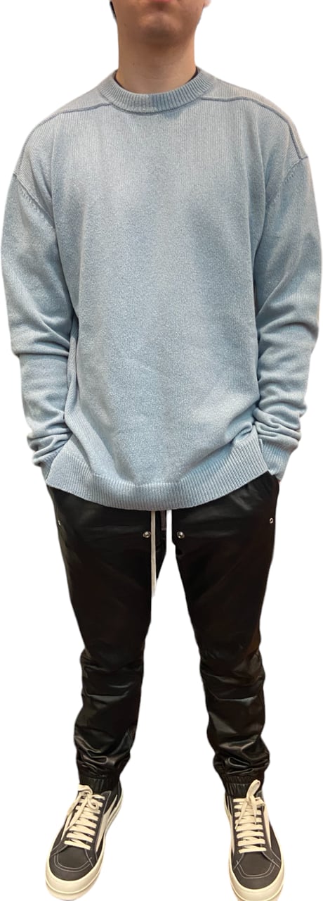 Rick Owens Pull Col Montant ciel Cachemire Laine Round Neck Rick Owens Homme RU02D6684 WSBR 36 Divers