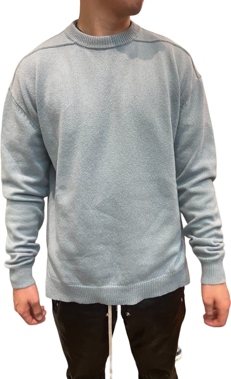 Rick Owens Pull Col Montant ciel Cachemire Laine Round Neck Rick Owens Homme RU02D6684 WSBR 36 Divers