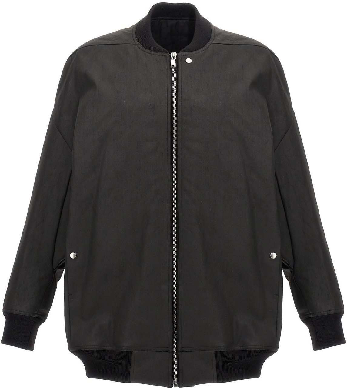 Rick Owens Black Cotton Bomber Zwart