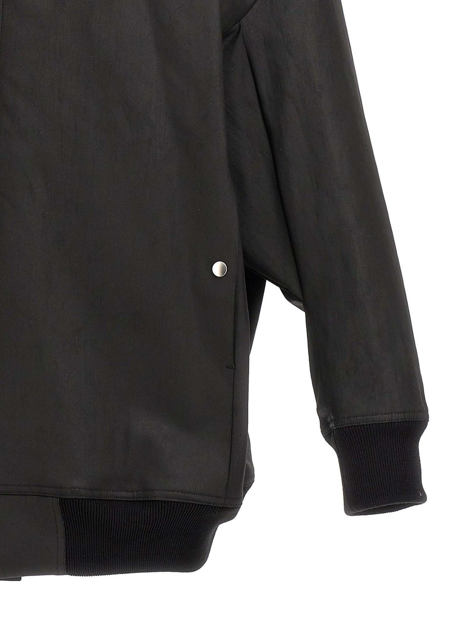 Rick Owens Black Cotton Bomber Zwart
