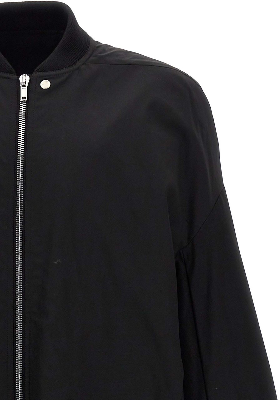 Rick Owens Black Nylon Bomber Zwart