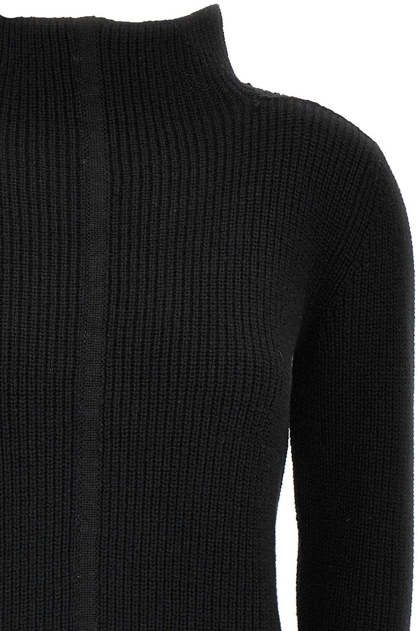 Rick Owens Black Cashmere Cardigan Zwart