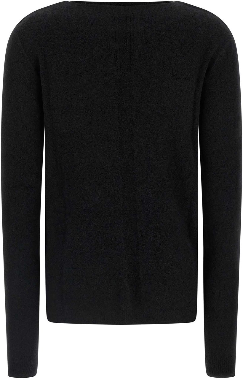 Rick Owens Black Wool Cardigan Zwart