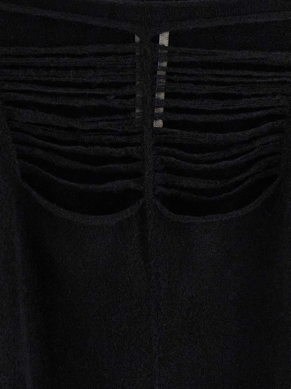 Rick Owens Black Wool Cardigan Zwart