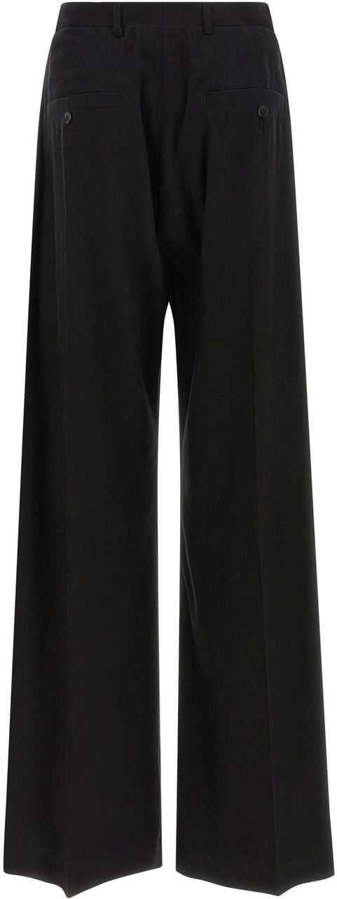 Rick Owens Black Cotton Pants Zwart