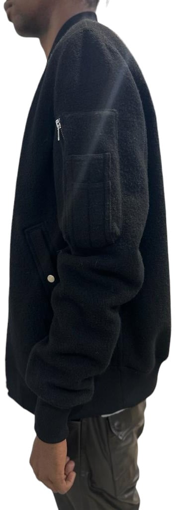 Rick Owens Bomber Laine noir Classic Flight Rick Owens Homme RU02D6789 WLD 09 Zwart
