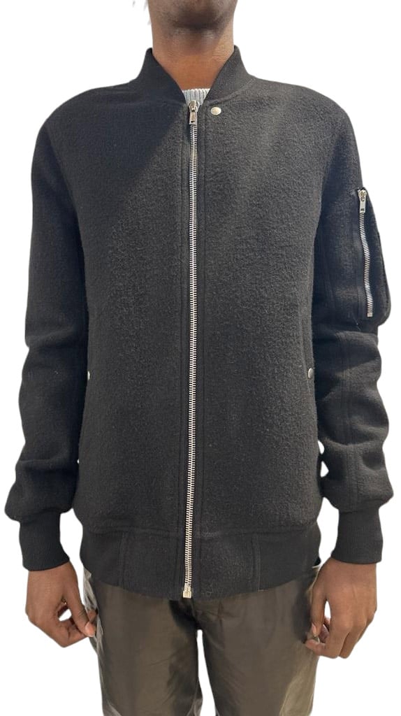 Rick Owens Bomber Laine noir Classic Flight Rick Owens Homme RU02D6789 WLD 09 Zwart