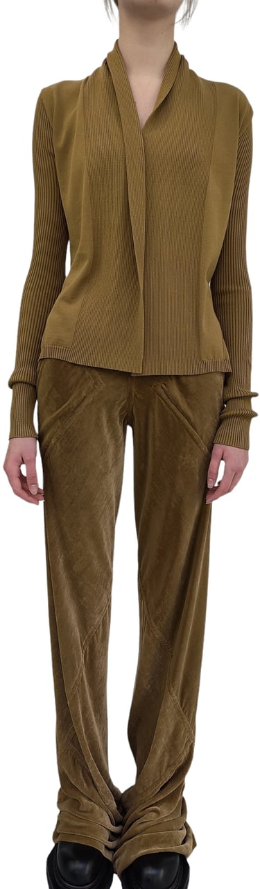 Rick Owens Gilet court wrap viscose Miel Honey Naska Cardigan Rick Owens Femme RP02D 3644 VI 62 Divers