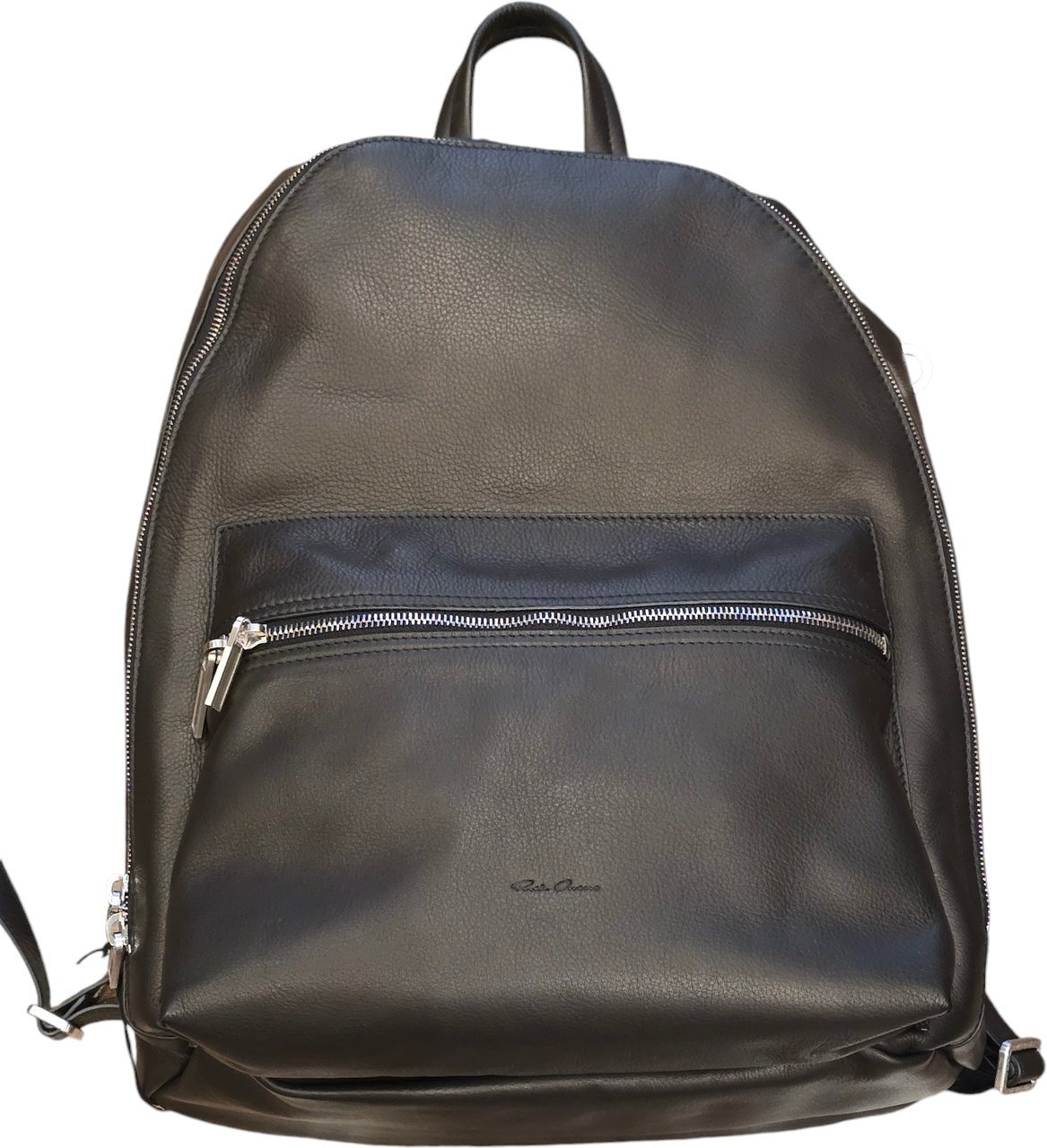 Rick Owens Sac à dos Backpack cuir lisse noir poches zippées Rick Owens Femme Homme RA02D 0571 LCN 09 Zwart