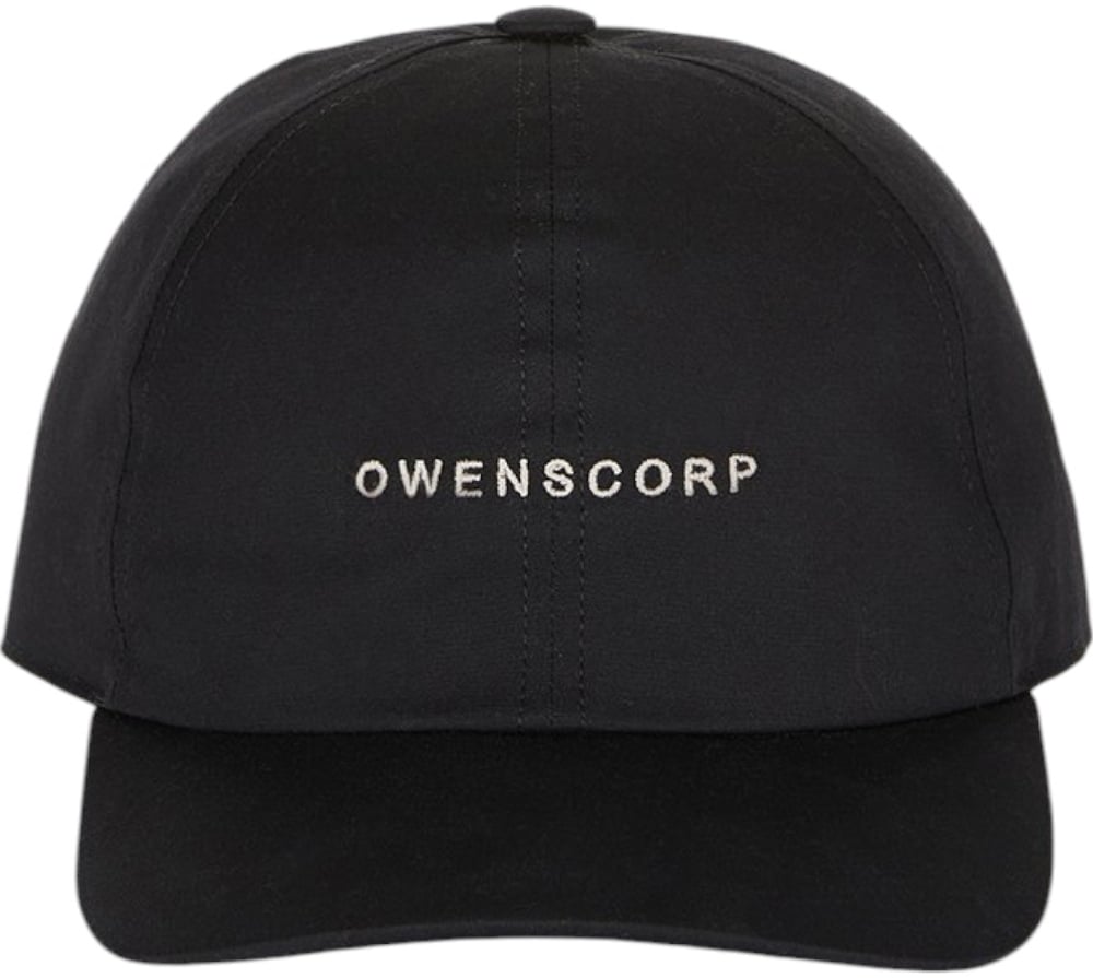 Rick Owens Casquette Noir Logo Baseball Cap Rick Owens Femme RP01E 0600 TEEM7 0908 Zwart