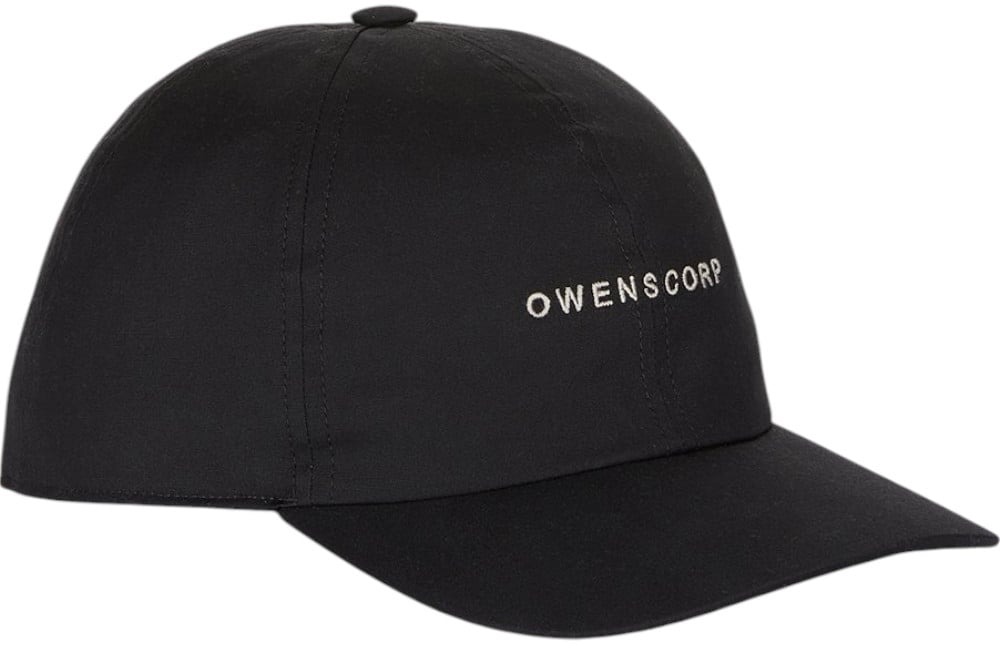 Rick Owens Casquette Noir Logo Baseball Cap Rick Owens Femme RP01E 0600 TEEM7 0908 Zwart