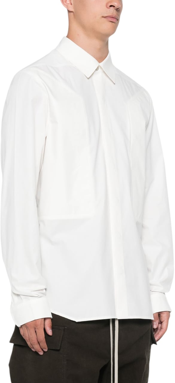 Rick Owens Chemise poches plaquées coton blanc Fogpocket Rick Owens Homme RU01E 5237 P 11 Wit