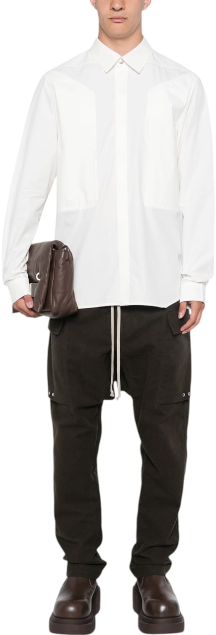 Rick Owens Chemise poches plaquées coton blanc Fogpocket Rick Owens Homme RU01E 5237 P 11 Wit