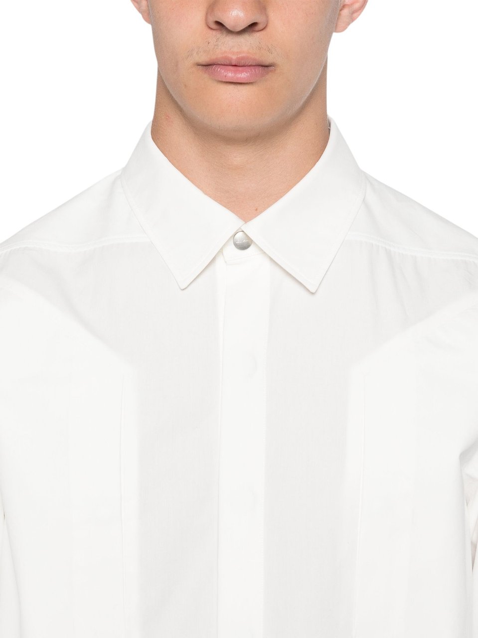 Rick Owens Chemise poches plaquées coton blanc Fogpocket Rick Owens Homme RU01E 5237 P 11 Wit