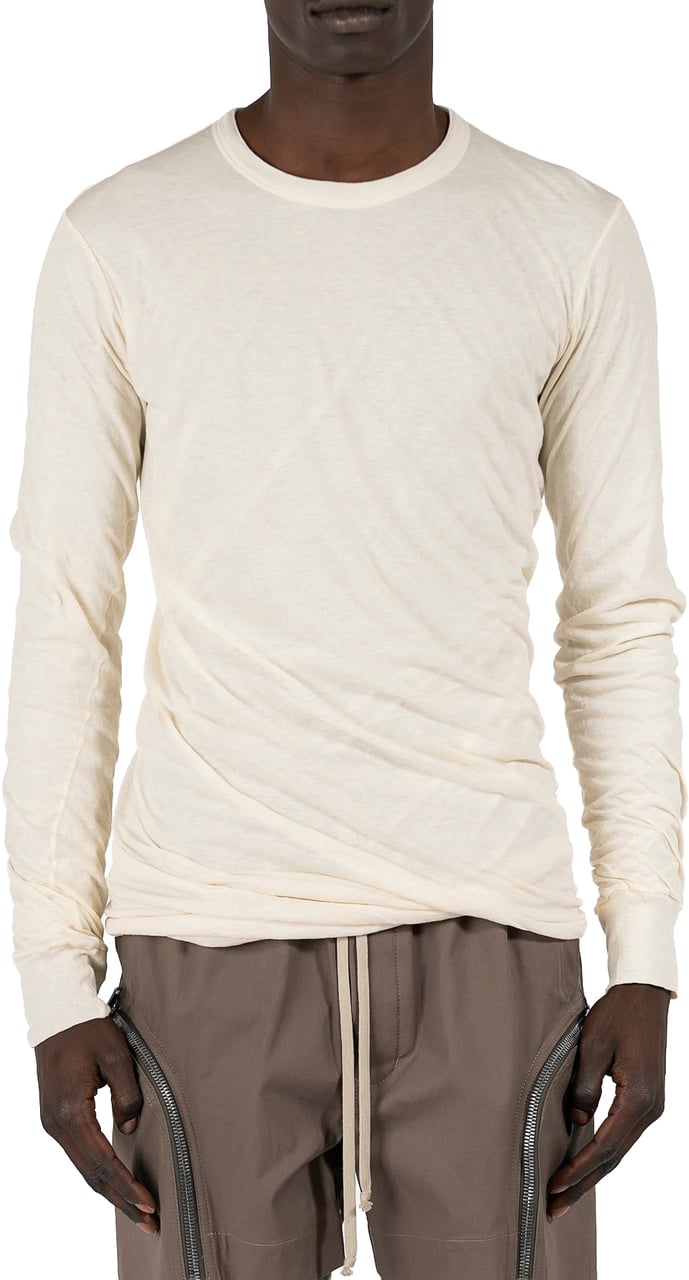 Rick Owens T-shirt double manches longues Naturel Ecru Rick Owens Homme RUO1E 5257 UC 21 Divers
