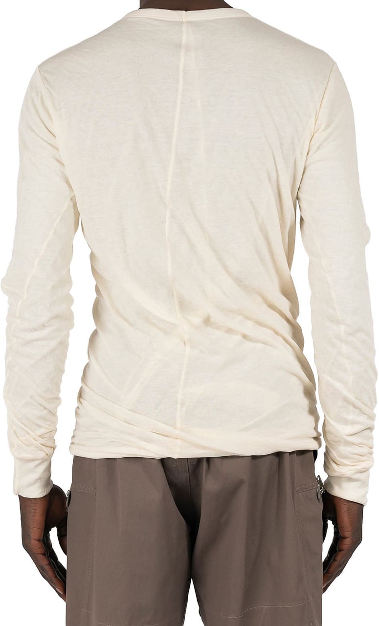 Rick Owens T-shirt double manches longues Naturel Ecru Rick Owens Homme RUO1E 5257 UC 21 Divers