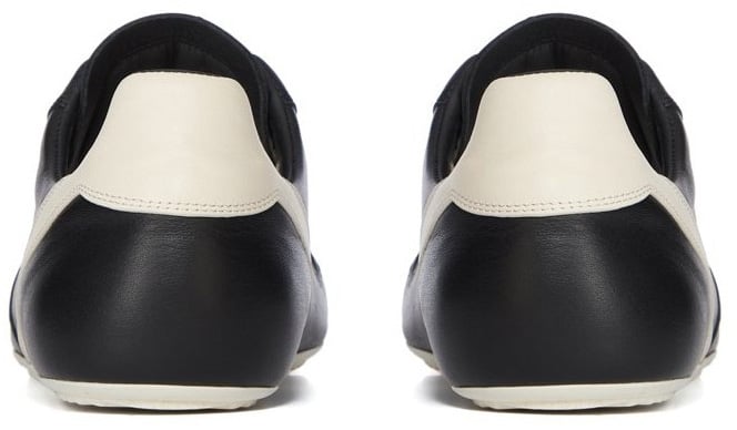 Rick Owens Baskets run Minimal Sneak cuir noir blanc Rick Owens Homme RU02E 1889 LCO 09 Zwart