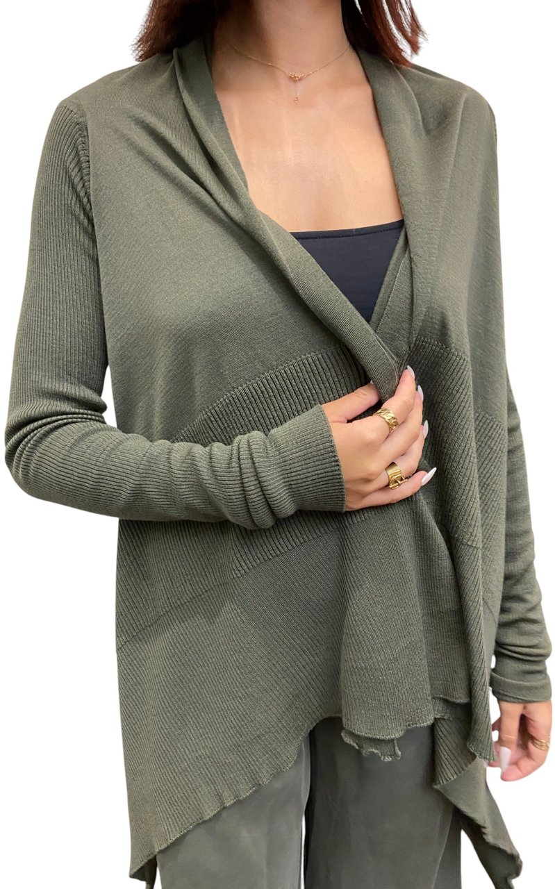 Rick Owens Gilet Wrap Médium vert Bosco Rick Owens Femme RP02E 4642 M 25 Groen