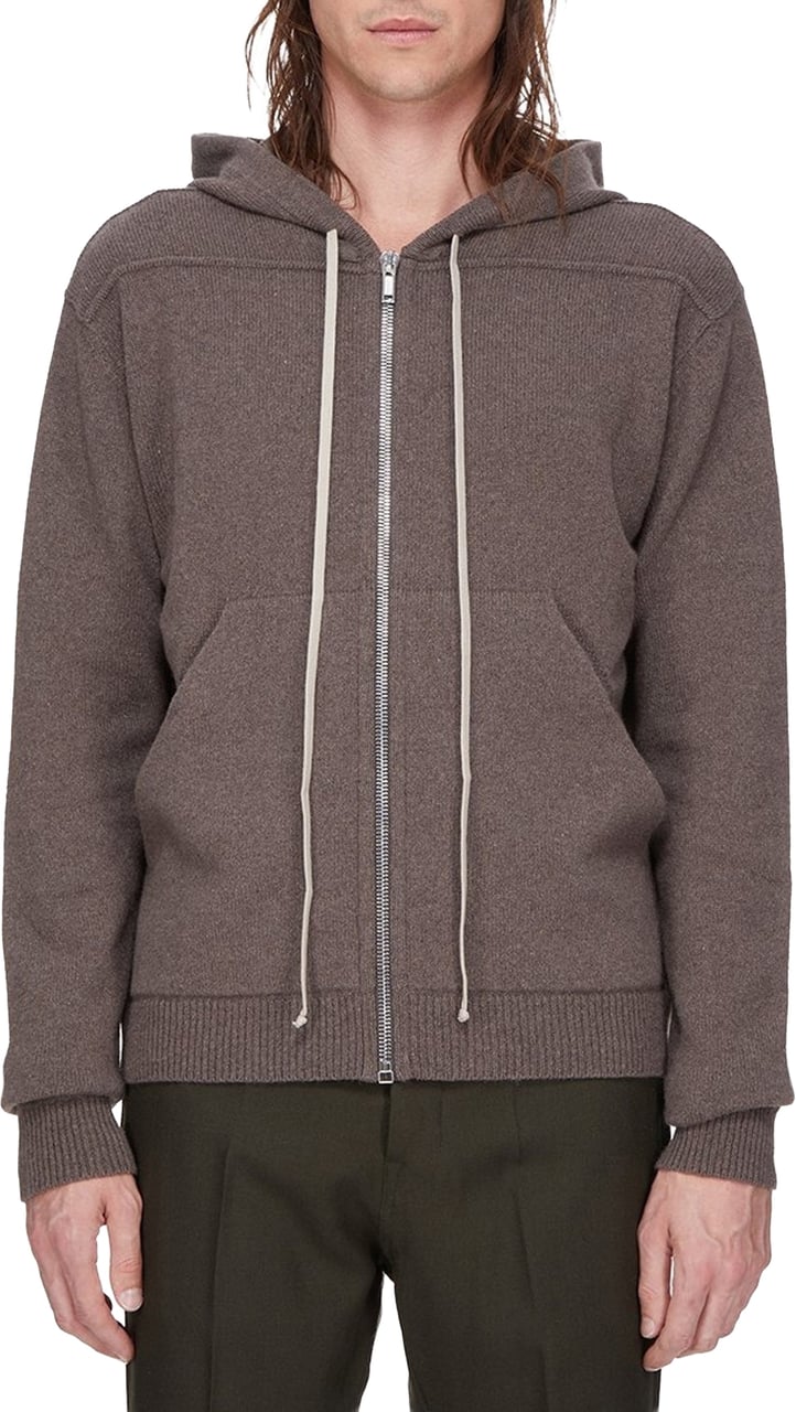 Rick Owens Gilet Zipped Hoodie zip capuche dark dust cachemire Rick Owens homme RU02E 1614 WSBR 78 Divers