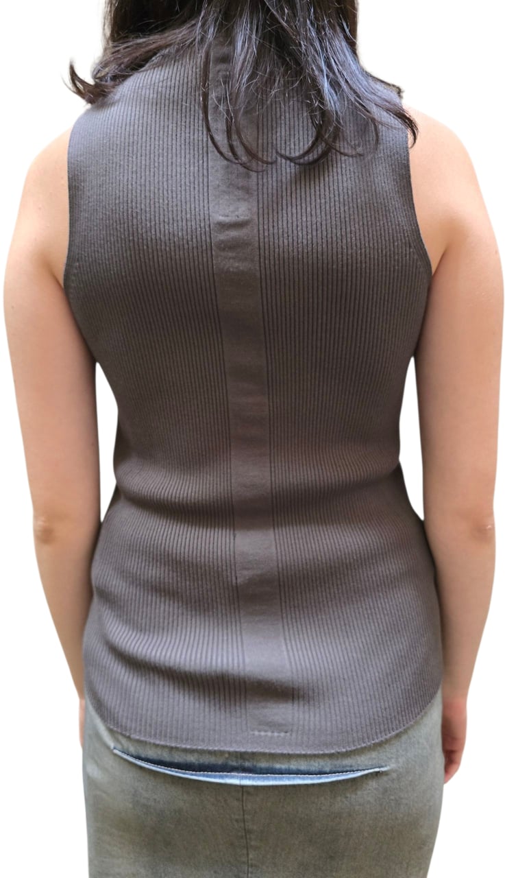 Rick Owens Débardeur maille rib viscose brun dark dust Rick Owens Femme RP02E 4635 RIBVI 78 Divers