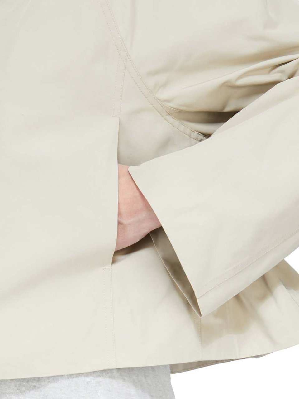 Rick Owens Trench court col écharpe sable Sand Cropped Scarf Flight Rick Owens Femme RP01F 6720 FT 138 Beige