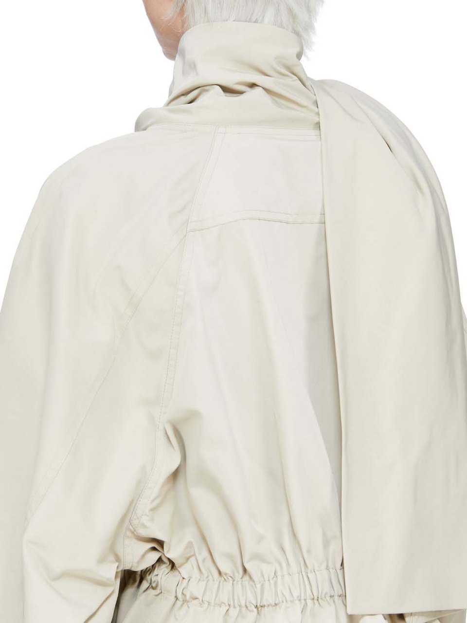 Rick Owens Trench court col écharpe sable Sand Cropped Scarf Flight Rick Owens Femme RP01F 6720 FT 138 Beige