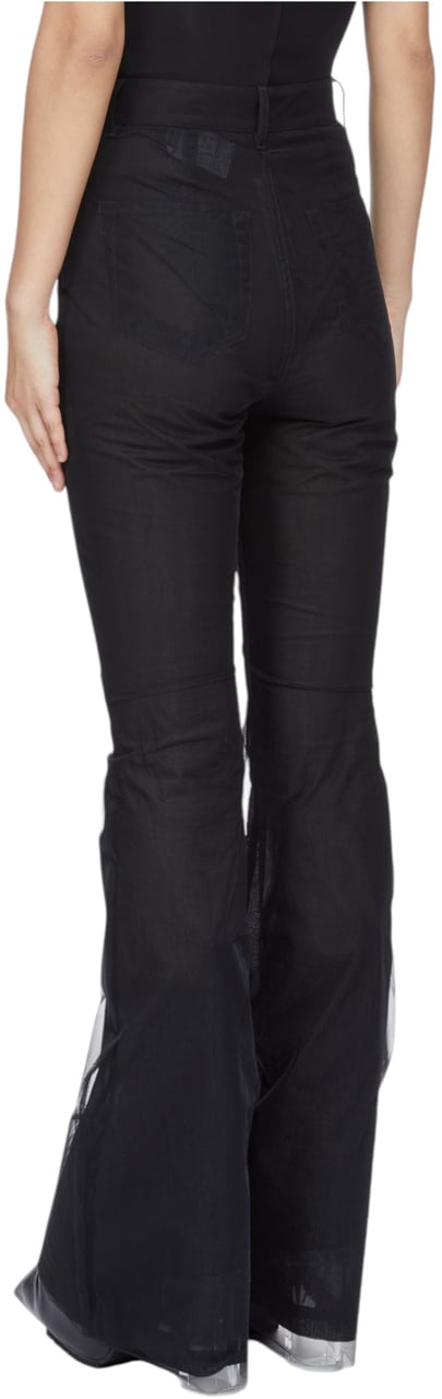 Rick Owens Pantalon noir 5 poches résille Bolan Bootcut Rick owens Temple Femme R01F 6329 TUCV 09 Zwart