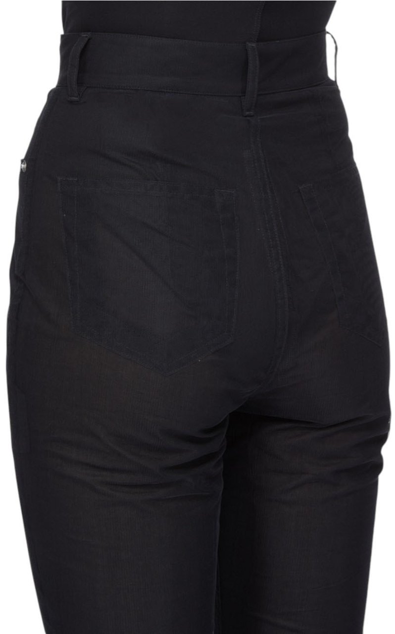 Rick Owens Pantalon noir 5 poches résille Bolan Bootcut Rick owens Temple Femme R01F 6329 TUCV 09 Zwart