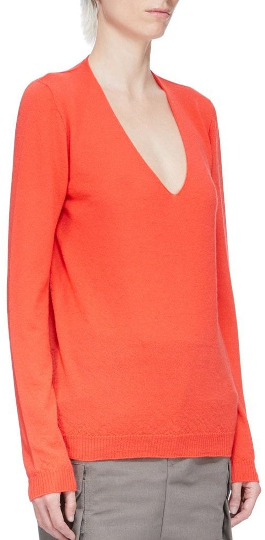 Rick Owens Pull v corail cachemire V Neck Pull Rick Owens Femme RP01F 6623 WS 83 Divers