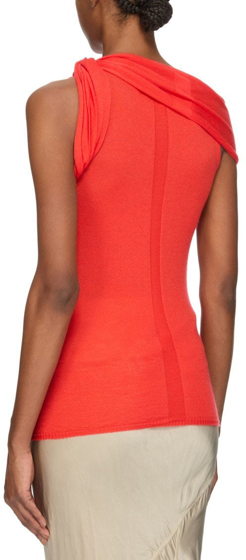Rick Owens Pull débardeur cachemire corail col modulable Twist Top Rick Owens Femme RP01F 6666 WS 83 Divers