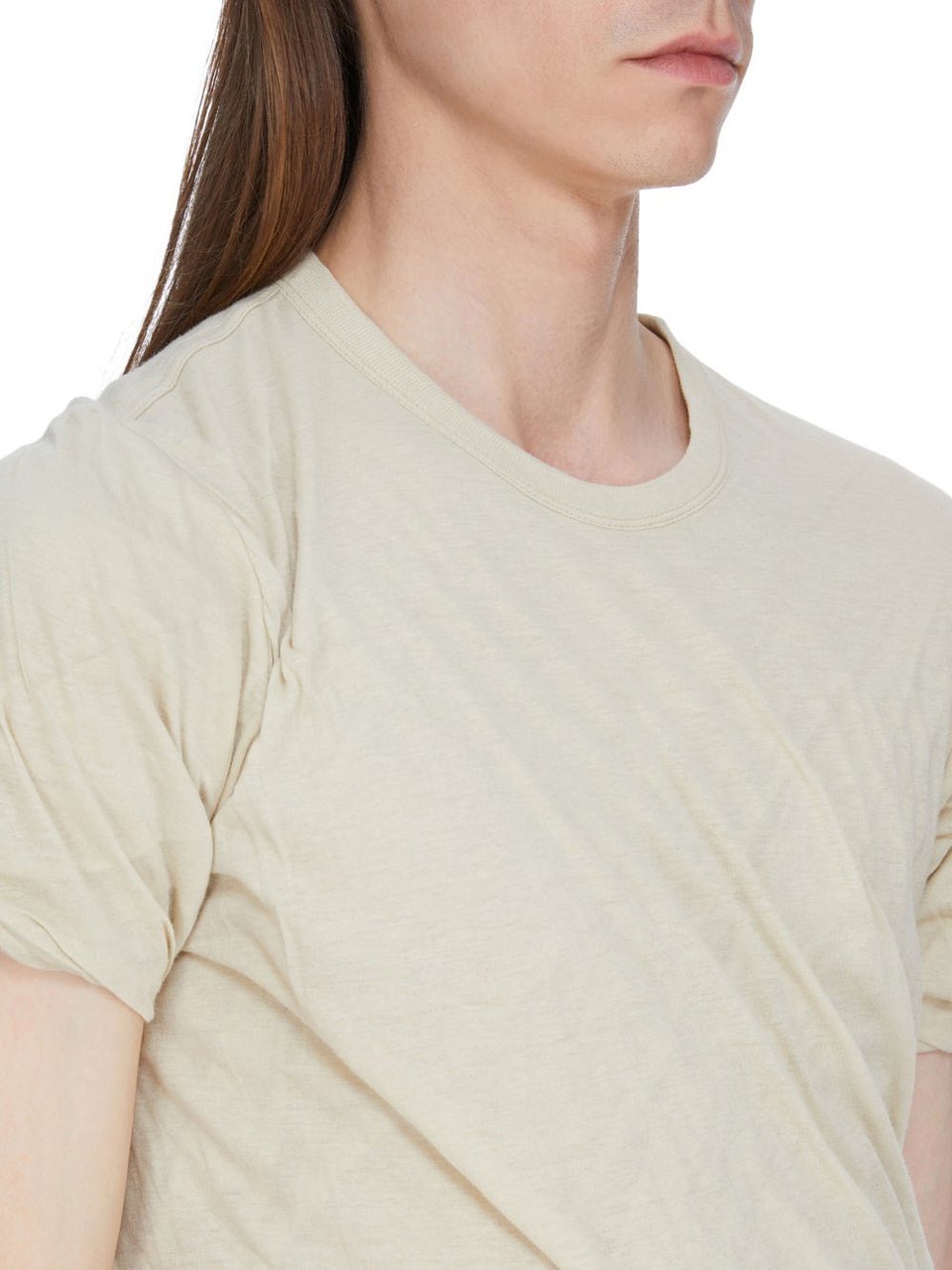 Rick Owens T-shirt double mc sable Sand Rick Owens Homme RU01F 2256 UCDB 138 Beige