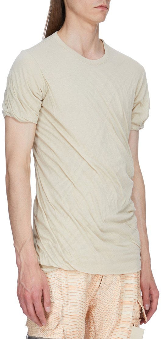 Rick Owens T-shirt double mc sable Sand Rick Owens Homme RU01F 2256 UCDB 138 Beige